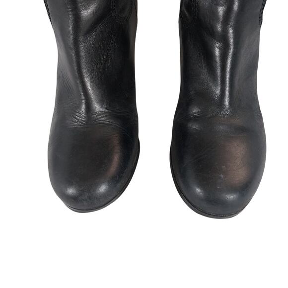 ARTURO CHIANG! BLACK GENUINE LEATHER W/VERTICAL SIDE DETAIL WESTERN BOOTS! SZ 7M - Picture 5 of 13